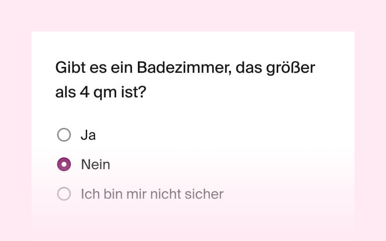 Screenshot einer Frage